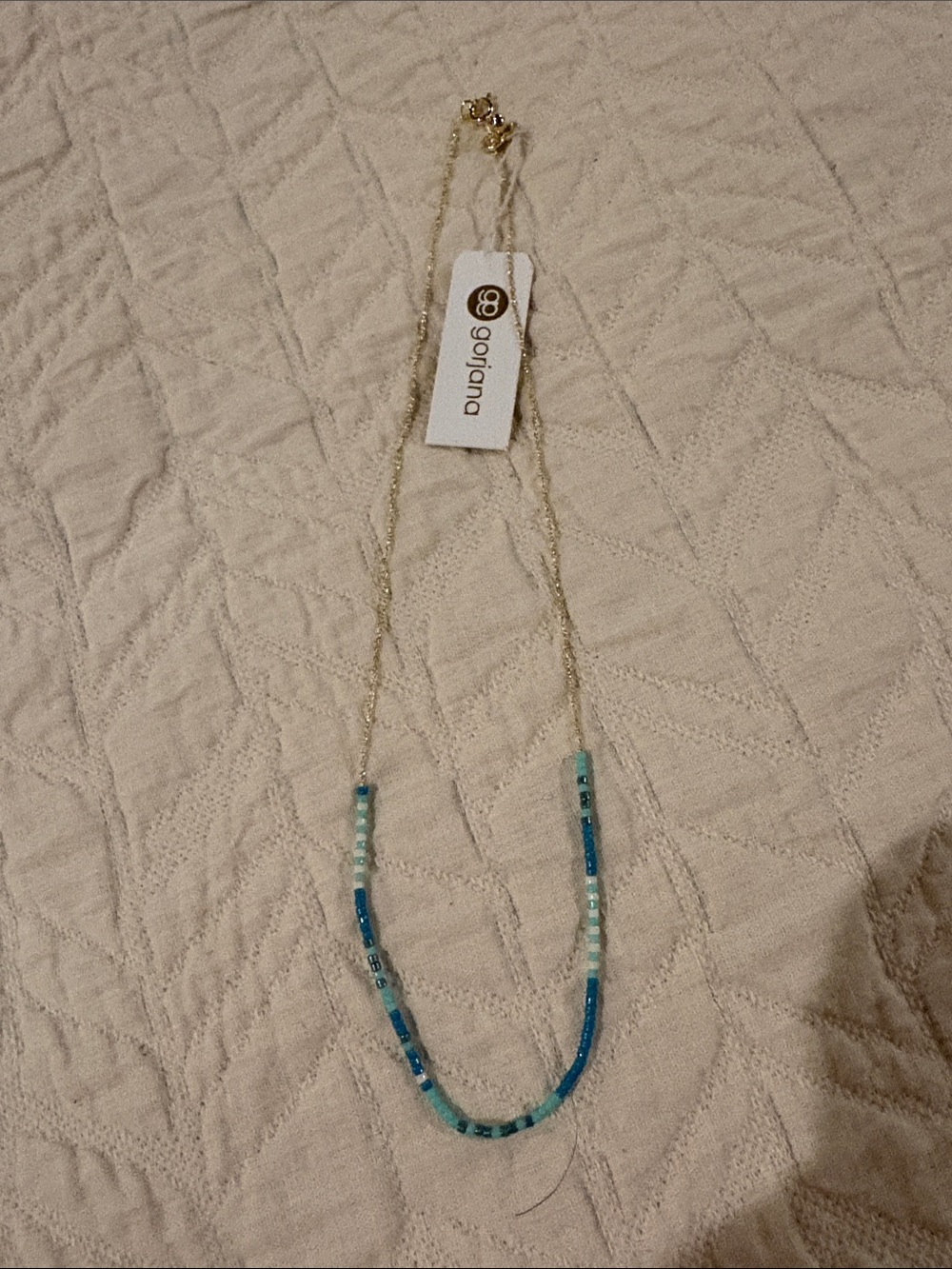 Gorjana 17”  Beaded Necklace in Blue & Turquoise NWT